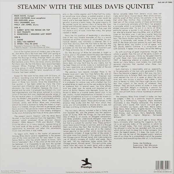The Miles Davis Quintet - Steamin' With The Miles Davis Quintet