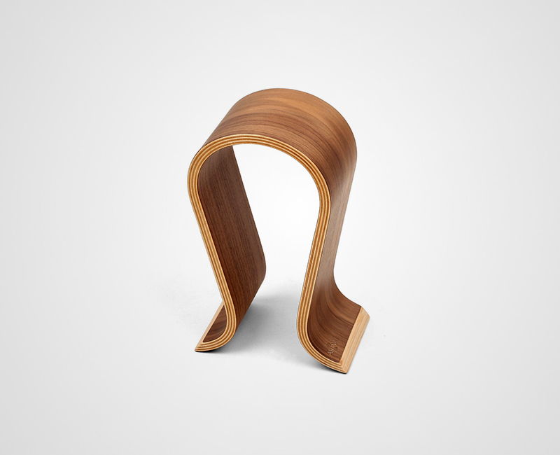 Arched Wood Headphone Stand image gallery